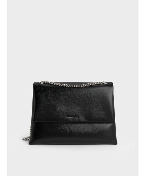 CHARLES & KEITH(チャールズ & キース)の「Sianna シアンナ チェーンハンドルショルダーバッグ(ショルダーバッグ・レディース・シルバー系その他/グレー/ブラック/ダークブラウン系3・L)」の2枚目の写真