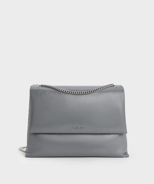 CHARLES & KEITH(チャールズ & キース)の「Sianna シアンナ チェーンハンドルショルダーバッグ(ショルダーバッグ・レディース・シルバー系その他/グレー/ブラック/ダークブラウン系3・L)」の16枚目の写真