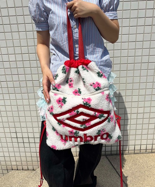 Umbro × casselini コラボ　ボア　リュック UMBRO × Casselini]フェイクボアナップサック（バックパック