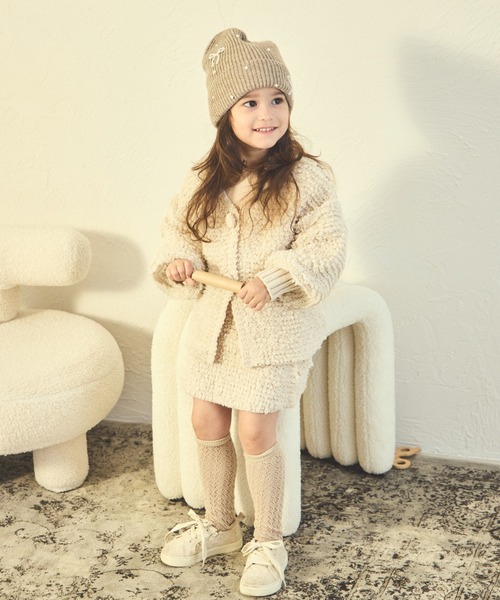 sea and shells by pairmanon(シーアンドシェルズバイペアマノン)の「【sea and shells by pairmanon】袖ボリューム ニット カーディガン(その他ベビーウェア・キッズ・ブラウン/オレンジ/アイボリー・80/110/100/90)」の6枚目の写真