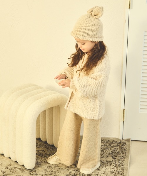 sea and shells by pairmanon(シーアンドシェルズバイペアマノン)の「【sea and shells by pairmanon】袖ボリューム ニット カーディガン(その他ベビーウェア・キッズ・ブラウン/オレンジ/アイボリー・80/110/100/90)」の7枚目の写真