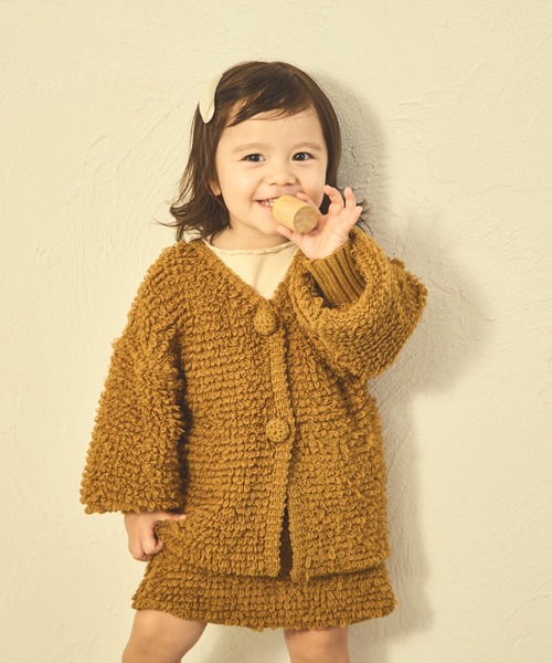 sea and shells by pairmanon(シーアンドシェルズバイペアマノン)の「【sea and shells by pairmanon】袖ボリューム ニット カーディガン(その他ベビーウェア・キッズ・ブラウン/オレンジ/アイボリー・80/110/100/90)」の19枚目の写真