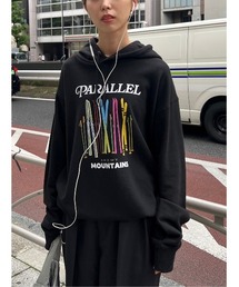 BLACK BY MOUSSY | parallel hoodie(パラレルフーディ)(パーカー)