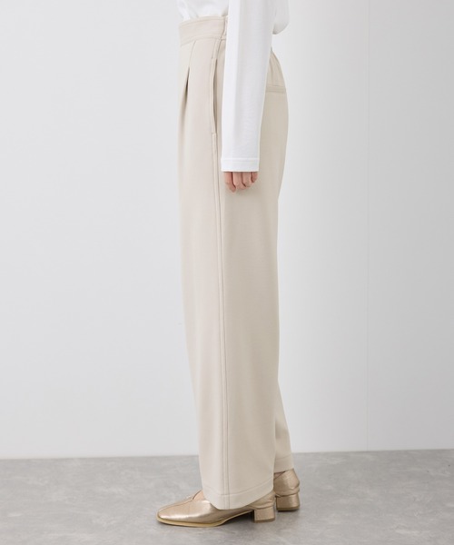 ROPE' PICNIC（ロペピクニック）の「【3サイズ展開】裏起毛ジョーゼットボンディングワイドパンツ（その他パンツ・レディース・ブラック/ベージュ系その他・36/38/40）」の13枚目の写真