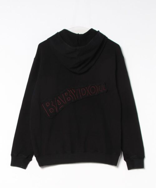 BABYDOLL(ベビードール)の「親子お揃い パッチワーク ニットデニムパーカー 0091A(ボトムス別売り)(パーカー・メンズ・チャコールグレー/ライトインディゴブルー・M/L/XL/S)」の3枚目の写真
