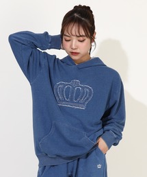 親子お揃い パッチワーク ニットデニムパーカー 0091A(ボトムス別売り)