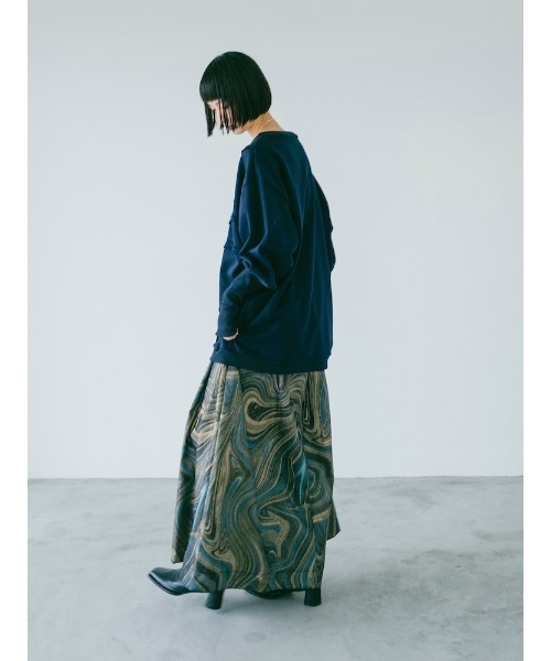 sahara(サハラ)の「Curve Design Sweat/カーブデザインスウェット(スウェット・レディース・クリーム/ネイビー・FREE)」の17枚目の写真