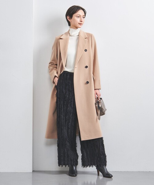 UNITED ARROWS(ユナイテッドアローズ)の「ダブルブレスト テーラード コート(チェスターコート・レディース・ベージュ/ネイビー/その他1・36/40/38)」の5枚目の写真