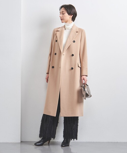 UNITED ARROWS(ユナイテッドアローズ)の「ダブルブレスト テーラード コート(チェスターコート・レディース・ベージュ/ネイビー/その他1・36/40/38)」の6枚目の写真