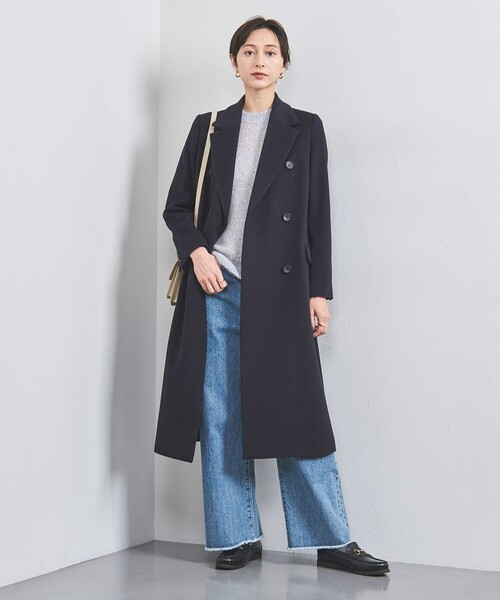 UNITED ARROWS(ユナイテッドアローズ)の「ダブルブレスト テーラード コート(チェスターコート・レディース・ベージュ/ネイビー/その他1・36/40/38)」の7枚目の写真