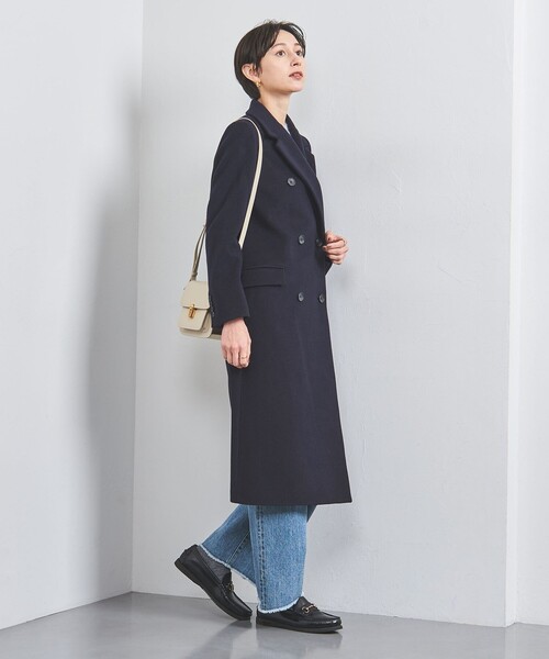 UNITED ARROWS(ユナイテッドアローズ)の「ダブルブレスト テーラード コート(チェスターコート・レディース・ベージュ/ネイビー/その他1・36/40/38)」の9枚目の写真