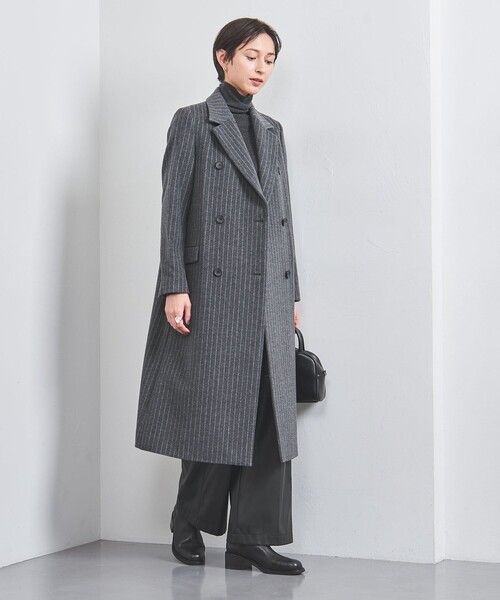 UNITED ARROWS(ユナイテッドアローズ)の「ダブルブレスト テーラード コート(チェスターコート・レディース・ベージュ/ネイビー/その他1・36/40/38)」の10枚目の写真