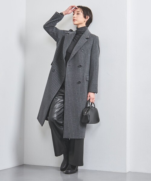 UNITED ARROWS(ユナイテッドアローズ)の「ダブルブレスト テーラード コート(チェスターコート・レディース・ベージュ/ネイビー/その他1・36/40/38)」の11枚目の写真