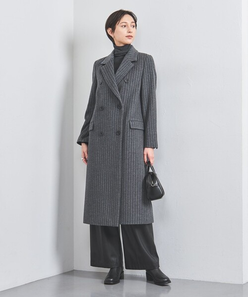 UNITED ARROWS(ユナイテッドアローズ)の「ダブルブレスト テーラード コート(チェスターコート・レディース・ベージュ/ネイビー/その他1・36/40/38)」の12枚目の写真