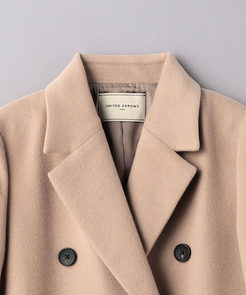 UNITED ARROWS(ユナイテッドアローズ)の「ダブルブレスト テーラード コート(チェスターコート・レディース・ベージュ/ネイビー/その他1・36/40/38)」の18枚目の写真