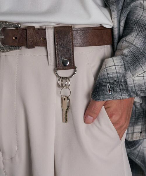 WEGO（ウィゴー）の「WEGO/PUベルトキーリング（キーケース/キーアクセサリー・メンズ・その他1/ブラウン/ブラック・FREE）」の7枚目の写真