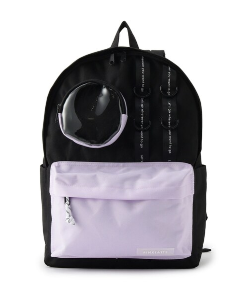 PINK-latte(ピンクラテ)の「モール付きマルポケリュック(バックパック/リュック・キッズ・ブラック/ライトパープル/ライトブルー・00)」の13枚目の写真