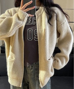 【SALE】 anuke アンヌーク 即日発送 Wool Zip Knit 62420509 ジップニット ウールジップニット  長袖 anuke SALE50%OFF アンヌーク 2024FallWinter トップス Wool Zip