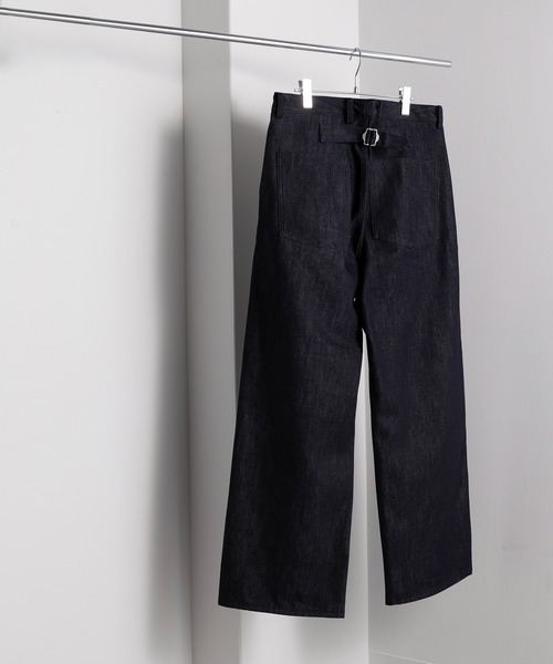NewAnce(ニュアンス)の「【NewAnce】New Cinch Buckles Denim Pants / シンチバックデニムパンツ(デニムパンツ・メンズ・インディゴブルー・S/M/L)」の5枚目の写真