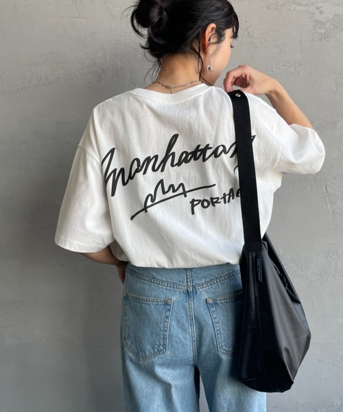 tシャツ 「MANHATTAN PORTAGE/マンハッタンポーテージ」 別注 手描き風ロゴ バックプリントTシャツ レディース メンズ MANHATTAN PORTAGE/マンハッタンポーテージ] 別注 手描き風ロゴ