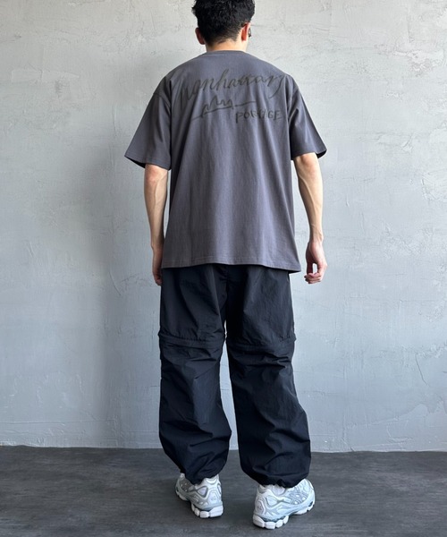 【WEB先行予約】[MANHATTAN PORTAGE/マンハッタンポーテージ] 別注 手描き風ロゴ バックプリントTシャツ（Tシャツ/カットソー）｜Manhattan Portage（マンハッタンポーテージ） pattayablatt.com