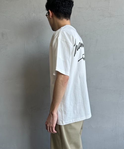 【WEB先行予約】[MANHATTAN PORTAGE/マンハッタンポーテージ] 別注 手描き風ロゴ バックプリントTシャツ（Tシャツ/カットソー）｜Manhattan Portage（マンハッタンポーテージ） pattayablatt.com