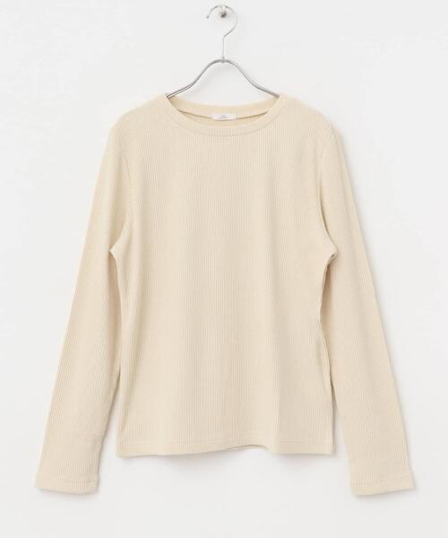 ITEMS URBANRESEARCH（アイテムズ アーバンリサーチ）の「リブクルーネックカットソー（Tシャツ/カットソー・レディース・ミント/グレー系その他/オフホワイト・FREE）」の10枚目の写真