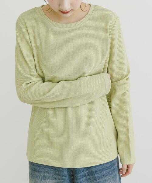 ITEMS URBANRESEARCH（アイテムズ アーバンリサーチ）の「リブクルーネックカットソー（Tシャツ/カットソー・レディース・ミント/グレー系その他/オフホワイト・FREE）」の16枚目の写真