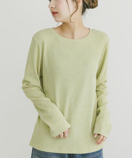 ITEMS URBANRESEARCH（アイテムズ アーバンリサーチ）の「リブクルーネックカットソー（Tシャツ/カットソー・レディース・ミント/グレー系その他/オフホワイト・FREE）」の17枚目の写真