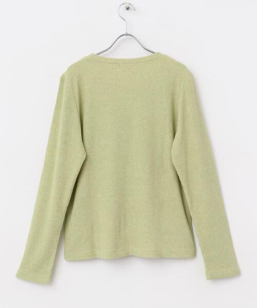 ITEMS URBANRESEARCH（アイテムズ アーバンリサーチ）の「リブクルーネックカットソー（Tシャツ/カットソー・レディース・ミント/グレー系その他/オフホワイト・FREE）」の5枚目の写真