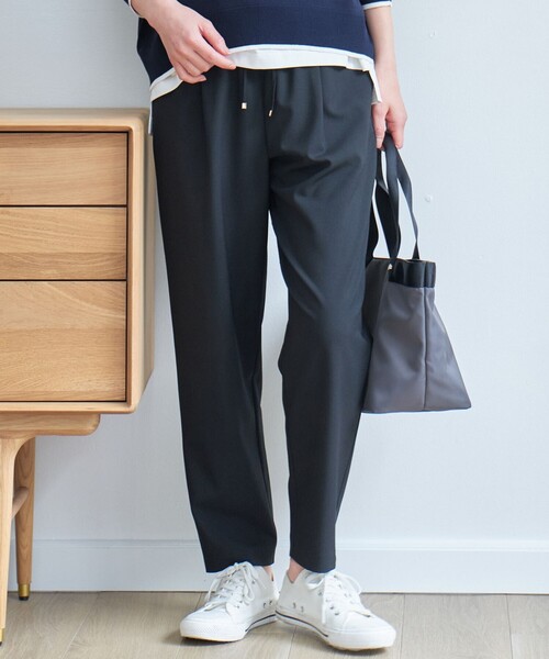 セール】【ウエストゴム】イージーケアライトストレッチテーパード