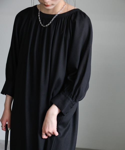 select MOCA(セレクトモカ)の「リネンバックリボンワンピース(ワンピース・レディース・ベージュ/ブラック・FREE)」の22枚目の写真