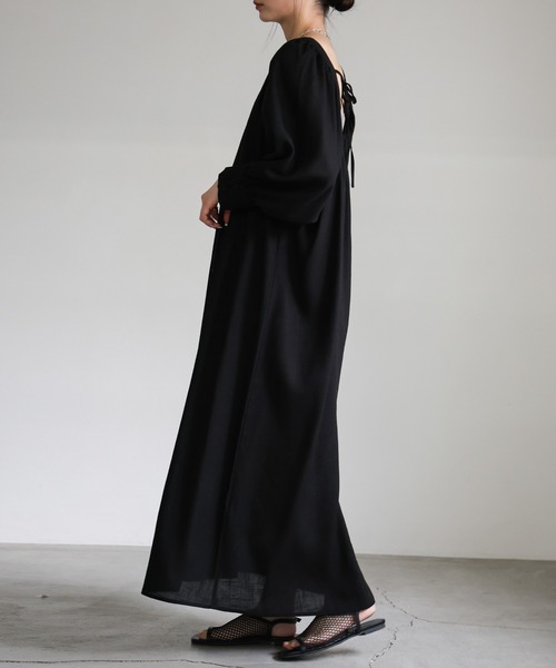 select MOCA(セレクトモカ)の「リネンバックリボンワンピース(ワンピース・レディース・ベージュ/ブラック・FREE)」の19枚目の写真