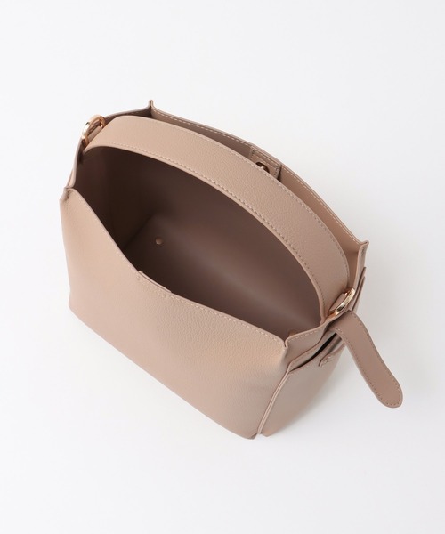 Three Four Time(スリーフォータイム)の「サイドポケットミニトート付きソフトBAG(ショルダーバッグ・レディース・ブラック/ベージュ・FREE)」の13枚目の写真