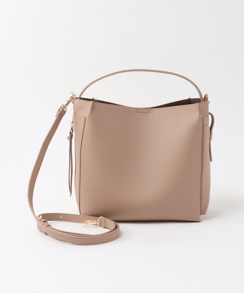 Three Four Time(スリーフォータイム)の「サイドポケットミニトート付きソフトBAG(ショルダーバッグ・レディース・ブラック/ベージュ・FREE)」の10枚目の写真