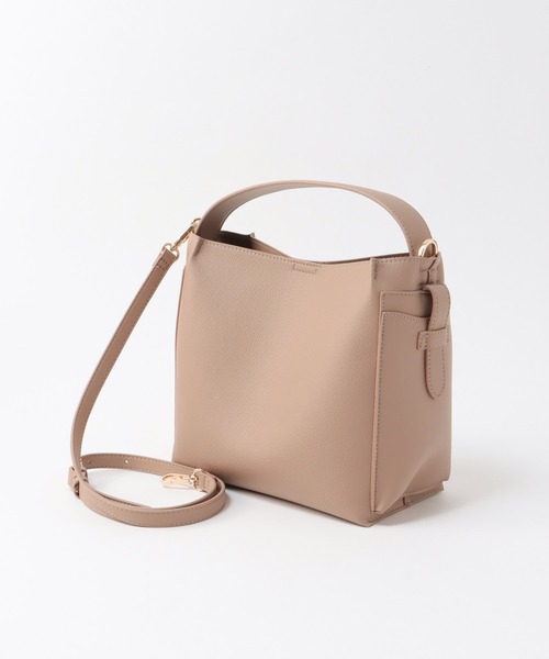 Three Four Time(スリーフォータイム)の「サイドポケットミニトート付きソフトBAG(ショルダーバッグ・レディース・ブラック/ベージュ・FREE)」の11枚目の写真