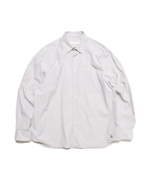 SOPHNET.(ソフネット)の「STRIPE RELAX FIT SHIRT(シャツ/ブラウス・メンズ・ブルー系その他/グレー系その他・SMALL/MEDIUM/LARGE/X-LARGE)」の1枚目の写真