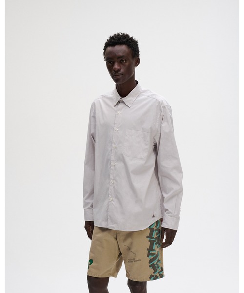 SOPHNET.(ソフネット)の「STRIPE RELAX FIT SHIRT(シャツ/ブラウス・メンズ・ブルー系その他/グレー系その他・SMALL/MEDIUM/LARGE/X-LARGE)」の9枚目の写真