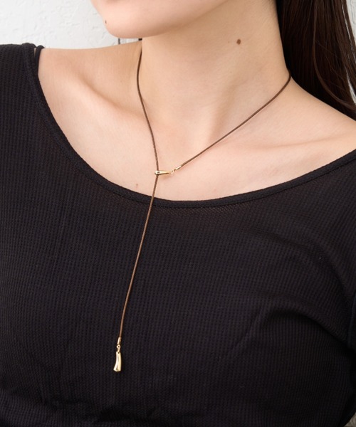 CIAOPANIC TYPY(チャオパニックティピー)の「【2025年S/S新作】lilメタルトップコードスライドネックレス(ネックレス・レディース・シルバー/ゴールド・ONE SIZE)」の2枚目の写真