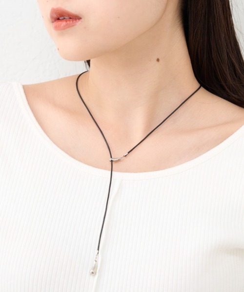 CIAOPANIC TYPY(チャオパニックティピー)の「【2025年S/S新作】lilメタルトップコードスライドネックレス(ネックレス・レディース・シルバー/ゴールド・ONE SIZE)」の3枚目の写真