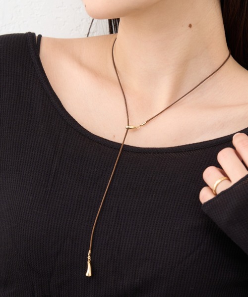 CIAOPANIC TYPY(チャオパニックティピー)の「【2025年S/S新作】lilメタルトップコードスライドネックレス(ネックレス・レディース・シルバー/ゴールド・ONE SIZE)」の6枚目の写真