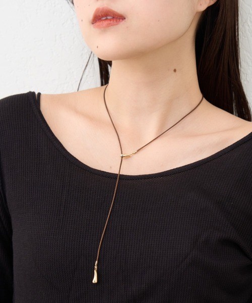 CIAOPANIC TYPY(チャオパニックティピー)の「【2025年S/S新作】lilメタルトップコードスライドネックレス(ネックレス・レディース・シルバー/ゴールド・ONE SIZE)」の5枚目の写真