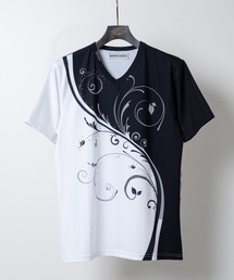 DRAW（ドロー)バイカラーVネック Tシャツ