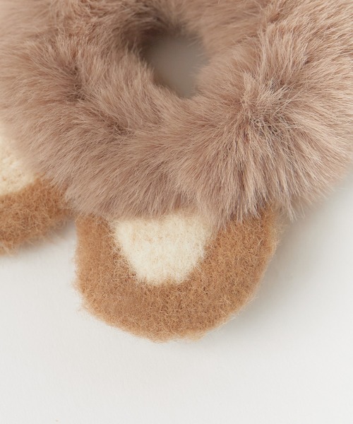 ROOPTOKYO(ループトウキョウ)の「耳付き アニマルモチーフシュシュ(ヘアゴム・レディース・グレー/ブラウン/ピンク・FREE)」の9枚目の写真