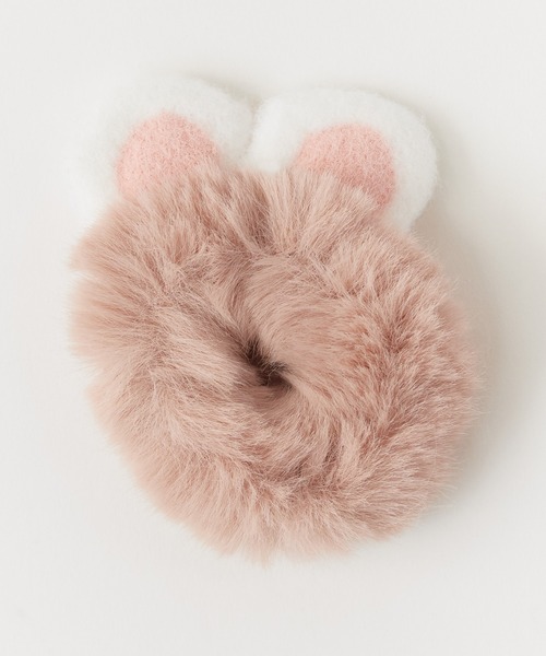 ROOPTOKYO(ループトウキョウ)の「耳付き アニマルモチーフシュシュ(ヘアゴム・レディース・グレー/ブラウン/ピンク・FREE)」の7枚目の写真