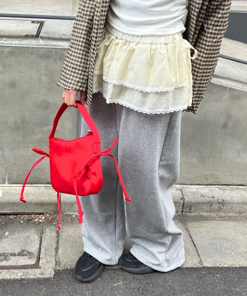 almo(アルモ)の「PT フリルスカートレイヤードパンツ(se)(その他パンツ・レディース・ブラック/グレー・FREE)」の10枚目の写真