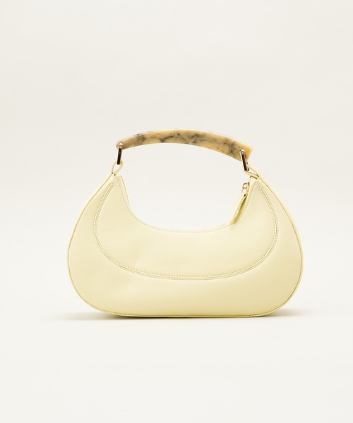 LE VERNIS（ル・ベルニ）の「LE VERNIS(ル・ベルニ)Marble horn bag（ハンドバッグ・レディース・ブラック/モカ/イエロー/レッド・FREE）」の14枚目の写真