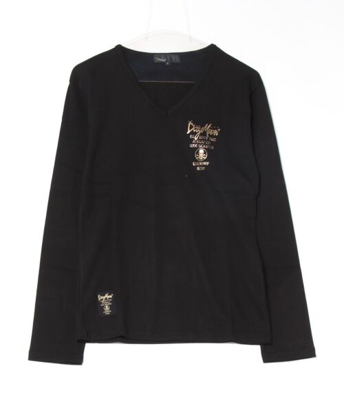 NO WAY(ノーウェイ)の「/Day Moon/バックプリントVネックL/S-T(Tシャツ/カットソー・メンズ・ブラック・LARGE/X-LARGE)」の7枚目の写真