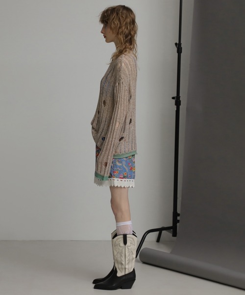 ROSE BUD（ローズバッド）の「(CREOLME)ダメージシアーニット（ニット/セーター・レディース・ベージュ/ネイビー・ONE SIZE）」の4枚目の写真