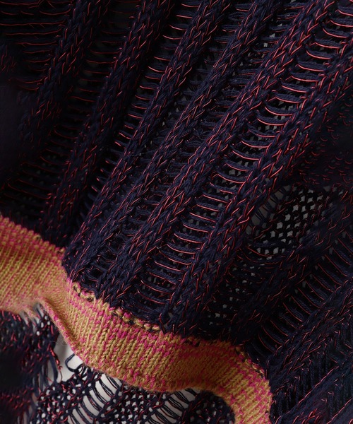 ROSE BUD（ローズバッド）の「(CREOLME)ダメージシアーニット（ニット/セーター・レディース・ベージュ/ネイビー・ONE SIZE）」の20枚目の写真